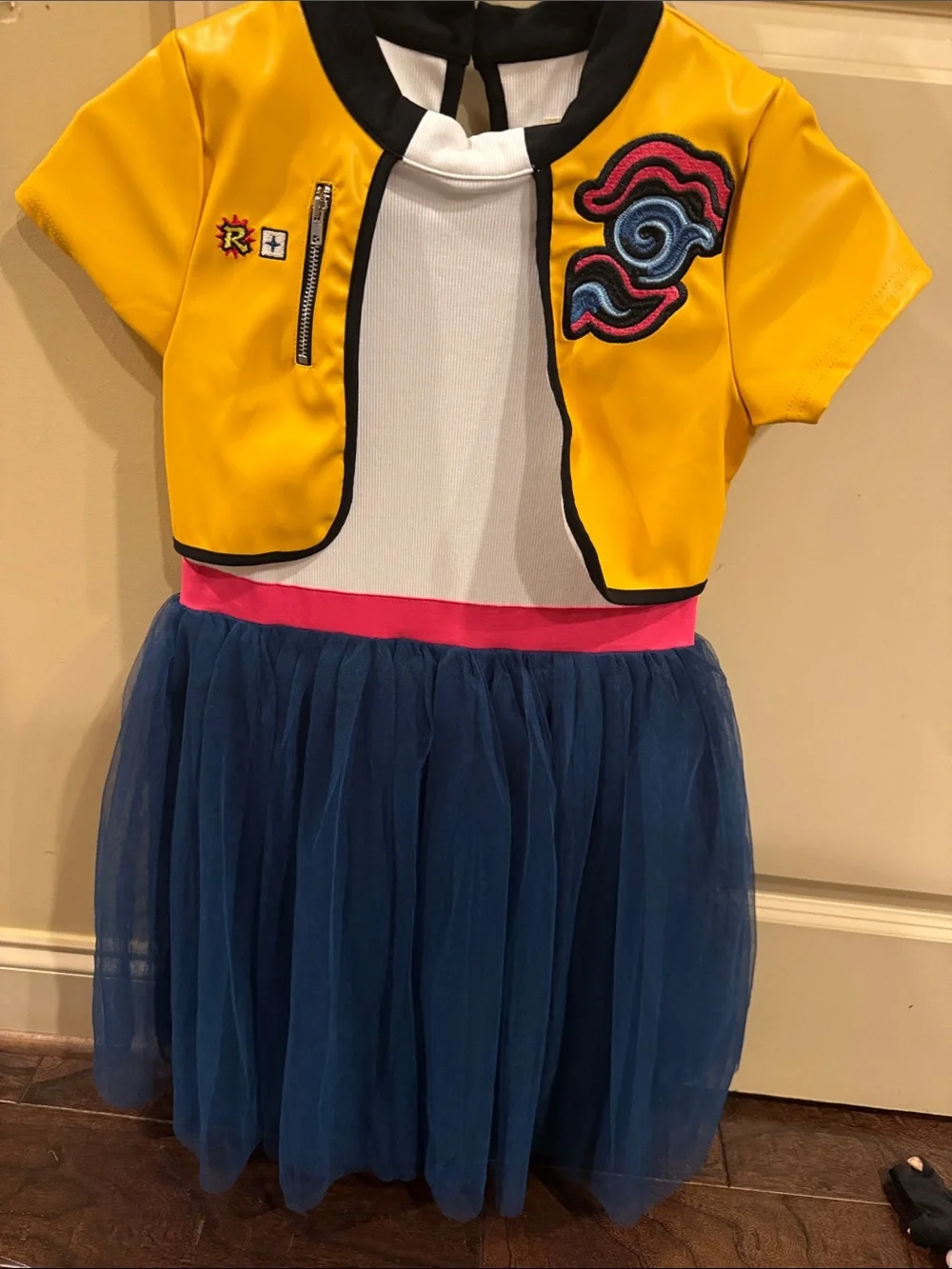 Girls Yellow Jacket Navy Tulle Costume NEW dress  K-POP Taylor Joelle size 10